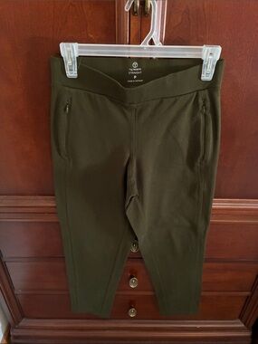 Talbots Olive Straight Ponte Ankle Pants